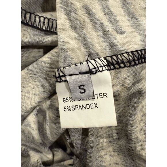 Tiger Print High Waisted Flare Stretch Pants Legging Soft Black Brown Size Small - Picture 11 of 11